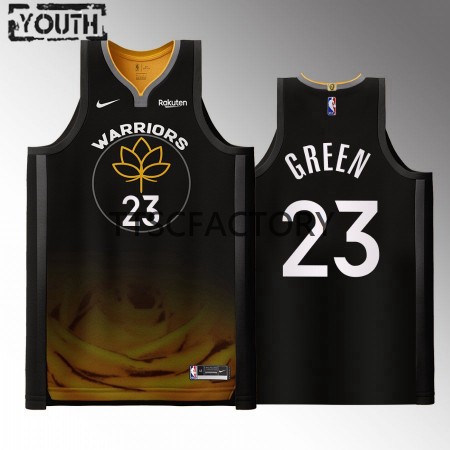 Camiseta Niños NBA Golden State Warriors Draymond Green 23 Nike 2022-23 City Edition Negro Swingman